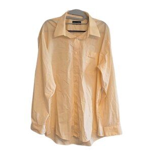 Kilburne And Finch Mens Button Up Shirt Peach Neutral Preppy